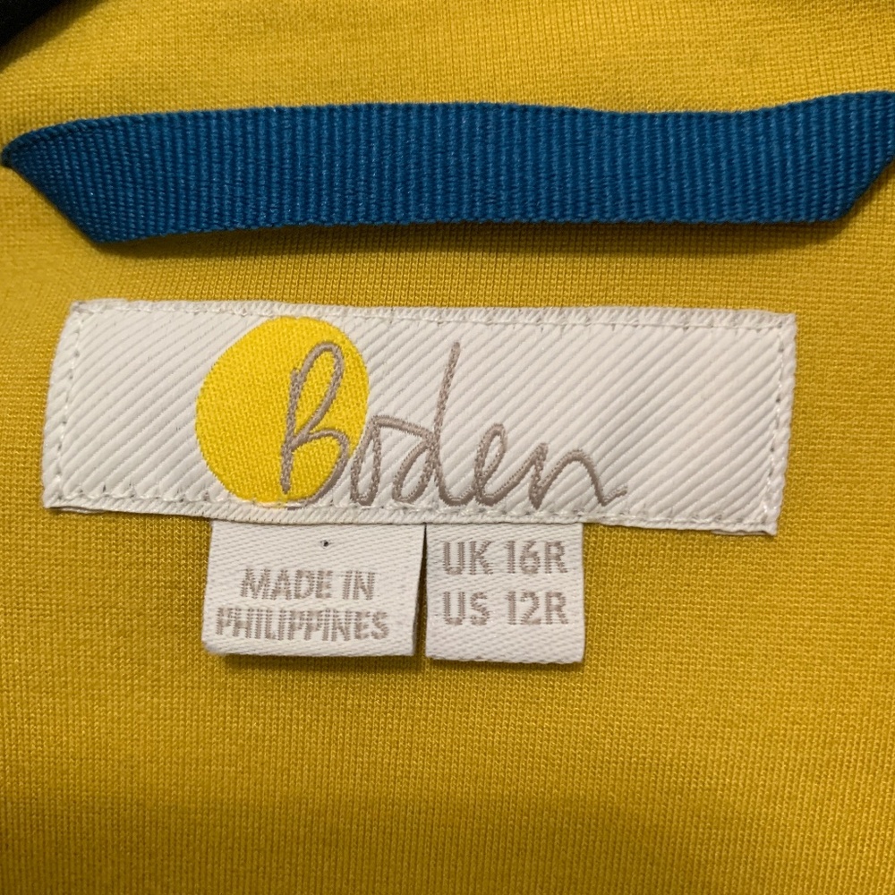 Boden Women's US Size 12R Mustard Yellow Stretch Jersey Blazer Office Career - Picture 3 of 14